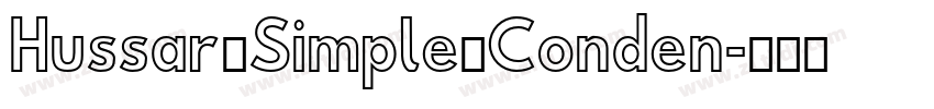 Hussar Simple Conden字体转换